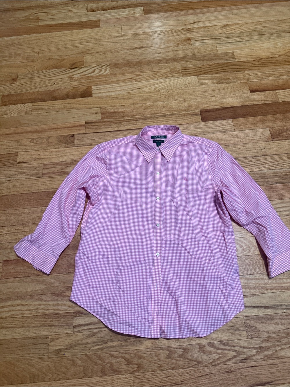 Ralph Lauren Pink Gingham Button-Down Shirt